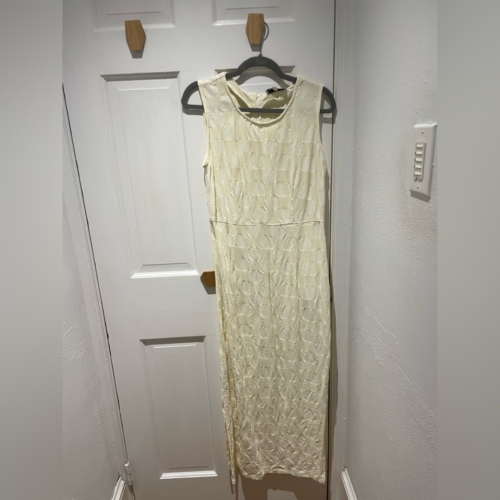 Vintage cream cotton maxi dress
